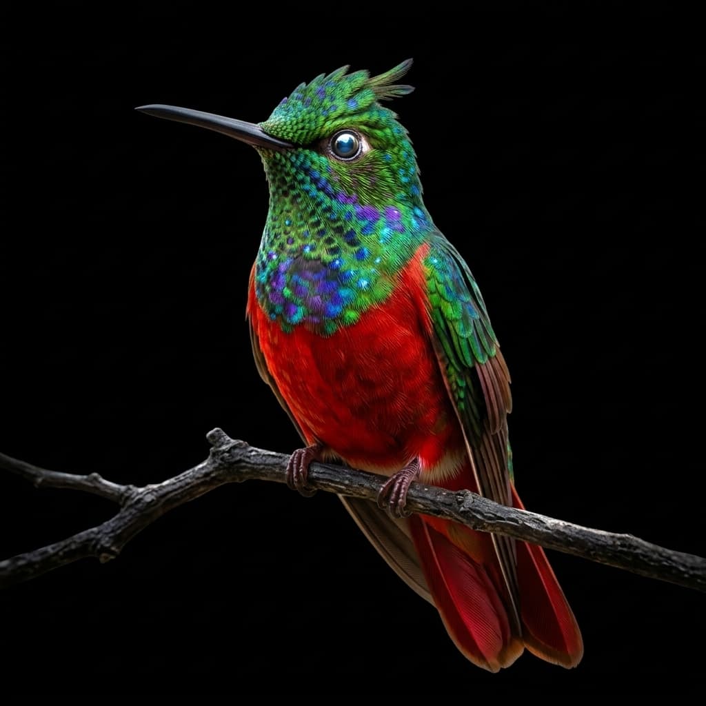 Ojopelao, Colibrí